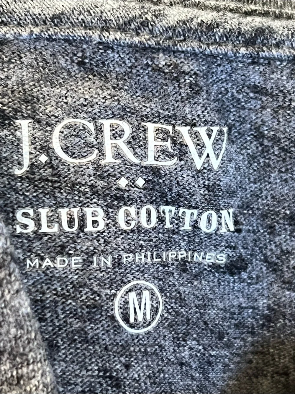 J.Crew Gray Slub Cotton Henley Shirt Men Size M Short Sleeve Casual Basic Tee